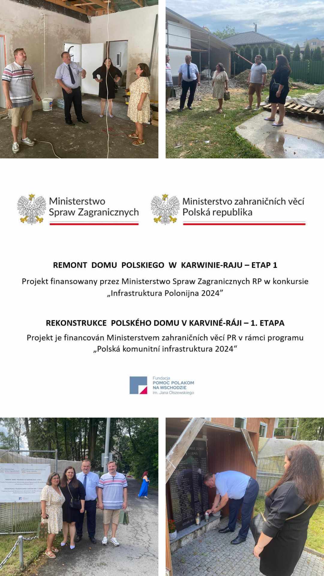 Konsul Stanisław Bogowski i wicekonsul Marzena Karwowska na budowie Domu Polskiego