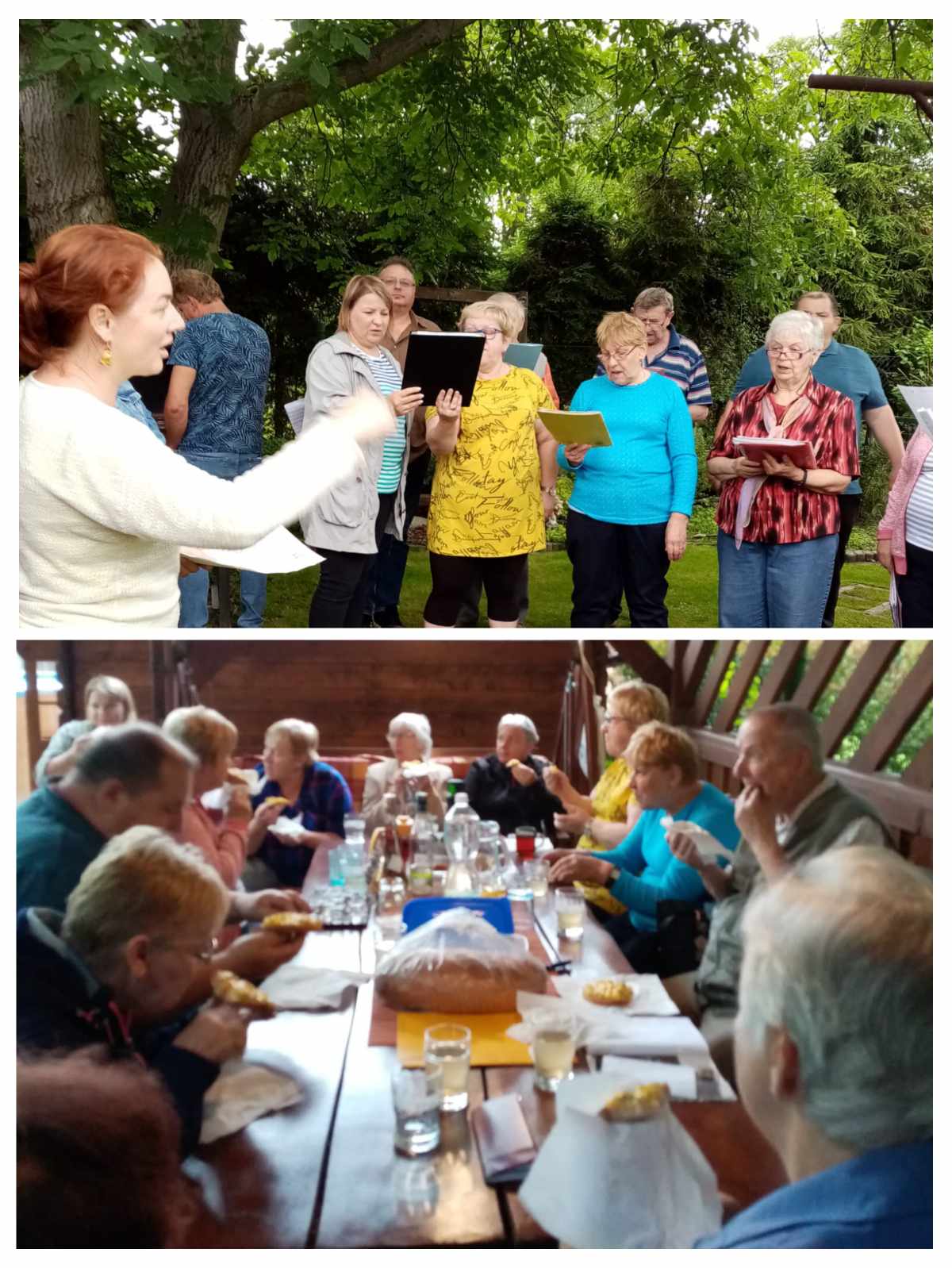 Smażenie jajecznicy i próba chóru w plenerze