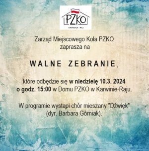 Zapraszamy na Walne Zebranie