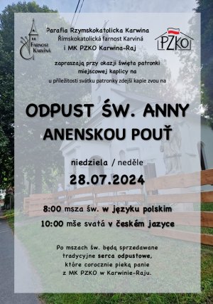 Zapraszamy w niedzielę 28.7.2024